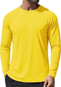 NEYOUQE Men's UPF 50+ Sun Protection Long Sleeve Rash Guard | Lightweight Quick-Dry Swim Top
