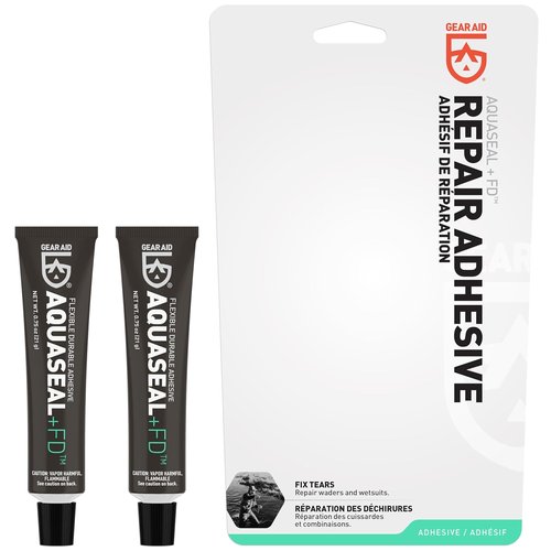 GEAR AID Aquaseal FD Flexible Repair Adhesive - Durable Fix for Waders, Wetsuits & PVC Gear | 0.75 oz, 2 Pack