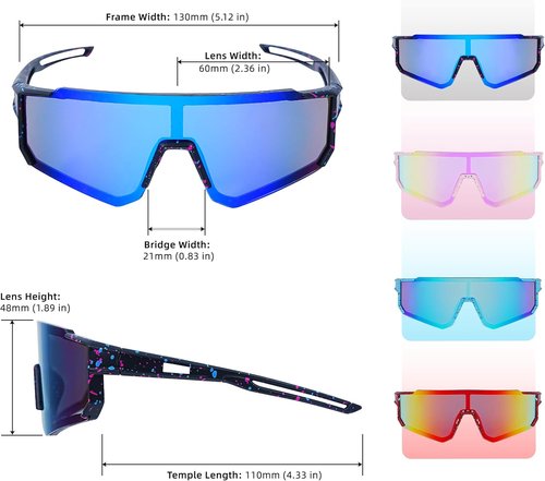 DF DUALFERV Kids Sunglasses - 4 Pack Youth Sports Shades with UV400 Protection | Lightweight Anti-Scratch Design