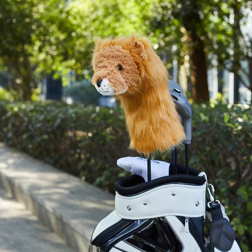 Golf Club Head Covers Lion Soft Plush Driver Headcover Creative Funny Golf Headcover Fits Standard 460cc Driver Head
