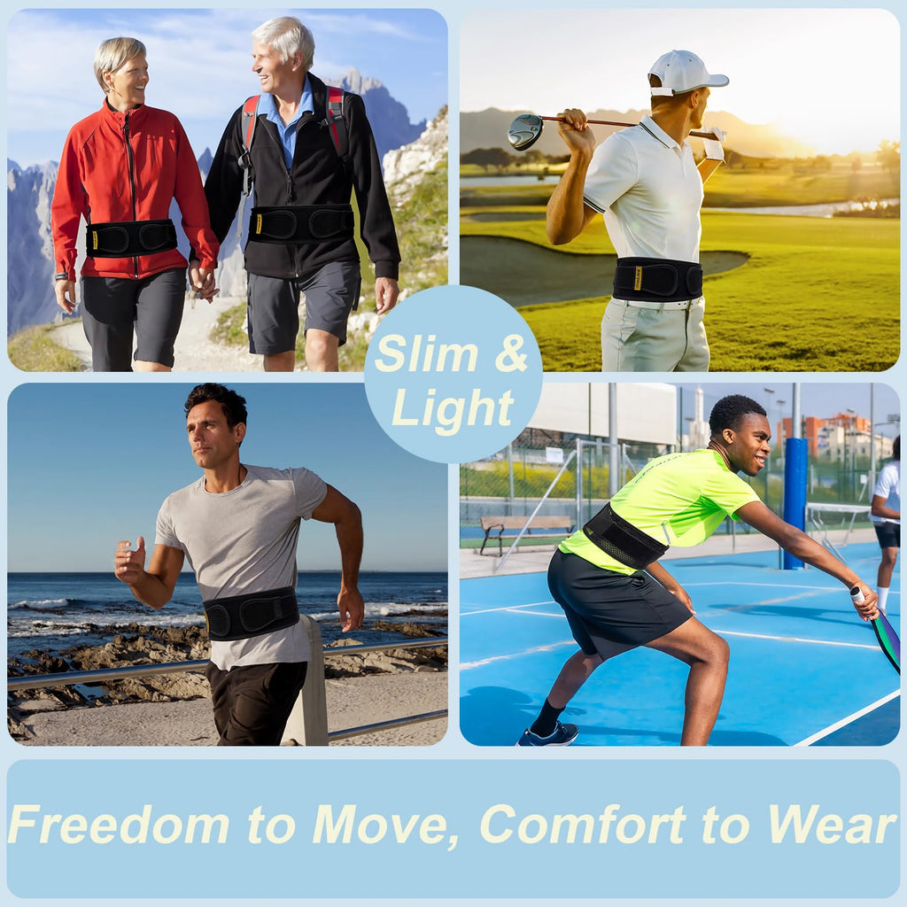 Regine Switzerland Lightweight Back Brace - Breathable Support for Lower Back Pain Relief | Adjustable Lumbar Belt for All-Day Comfort