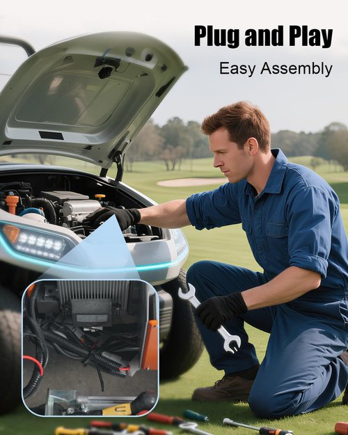 Add-On Power Harness Fit for Evolution D5 Electric Golf Carts for Power Underglow Accent Lighting Kits or 12-Volt Accessories