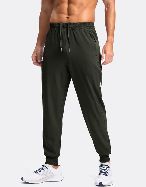 G Gradual Men's Joggers - Lightweight Athletic Pants with Zipper Pockets | Quick-Dry Sweatpants for Running & Hiking