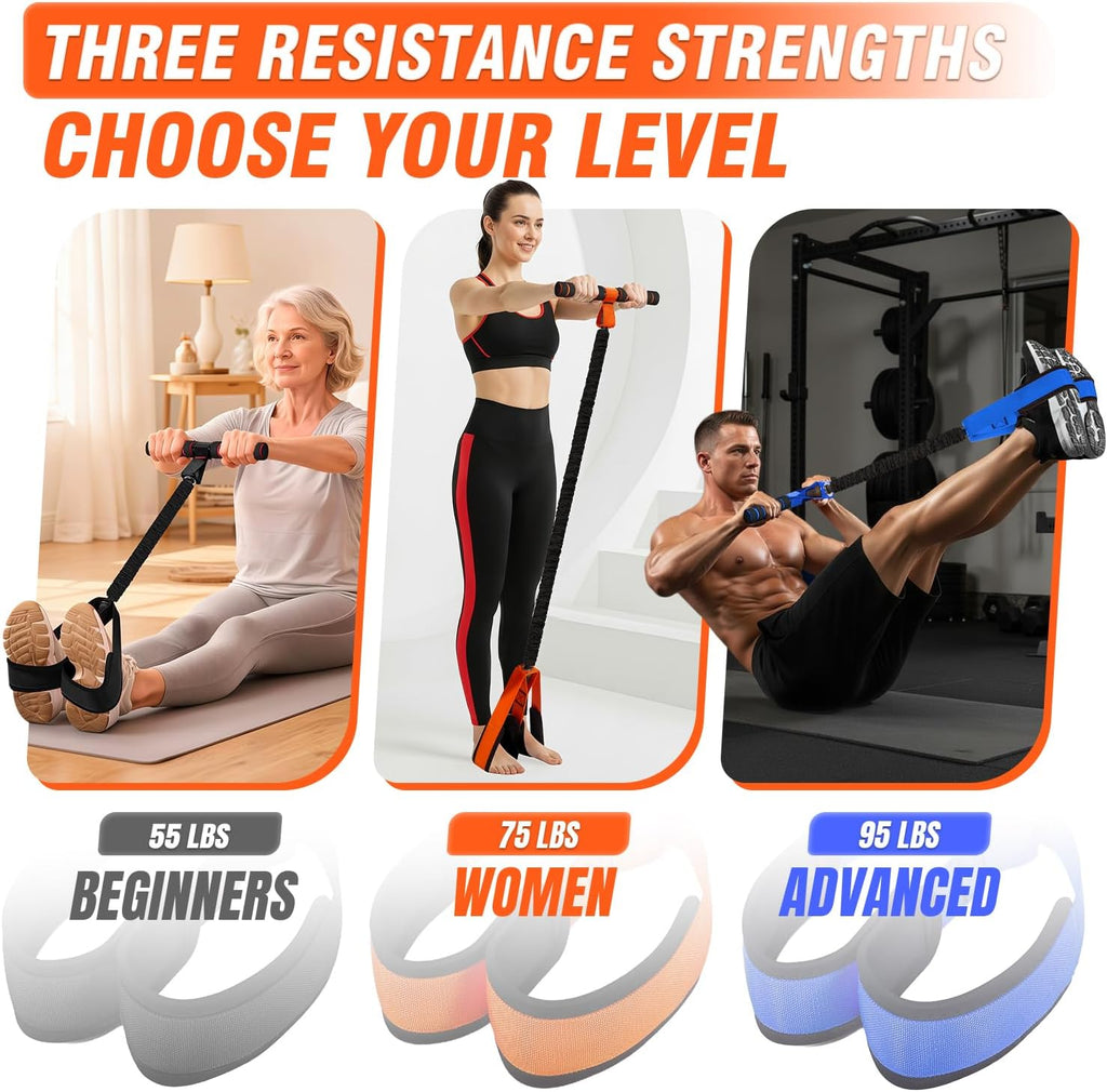 Pedal Resistance Bands by Skiennix - Upgrade Women’s Exercise Bands for Full Body Training | Ideal for Core, ABS, Legs, Glutes, Arms