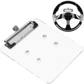 TakeLook Golf Cart Steering Wheel Scorecard Holder with Pencil Holder for Club Car/EZGO/YA G29/Icon I40/Star Car/Excar and Other Most Golf Carts. 5mm Thick Acrylic More Sturdy. (Clear)