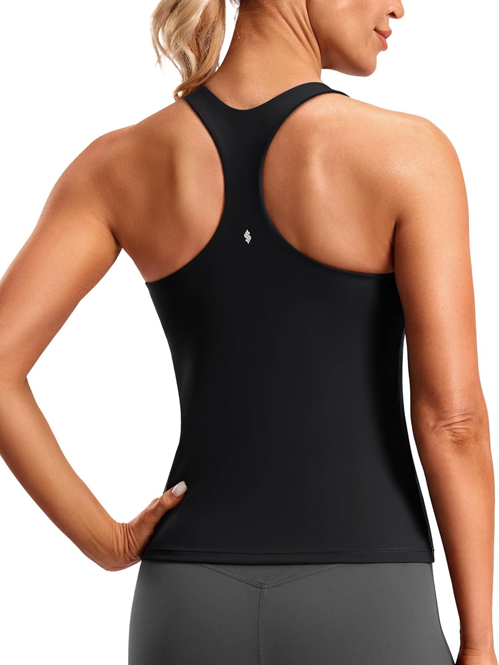 Soothfeel Women's Workout Tank Top - High Neck Racerback with Built-In Bra | Athletic Yoga Sleeveless Shirt