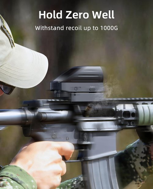 EZshoot Red/Green Dot Reflex Sight - Rechargeable Optic Scope with Multiple Reticles & 20mm Rail Mount