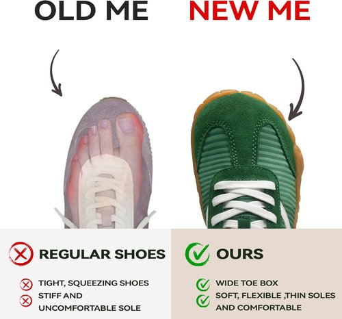 **Skiennix Barefoot Shoes | Casual Sneakers with Wide Toe Box | Lightweight & Breathable Unisex Design**
