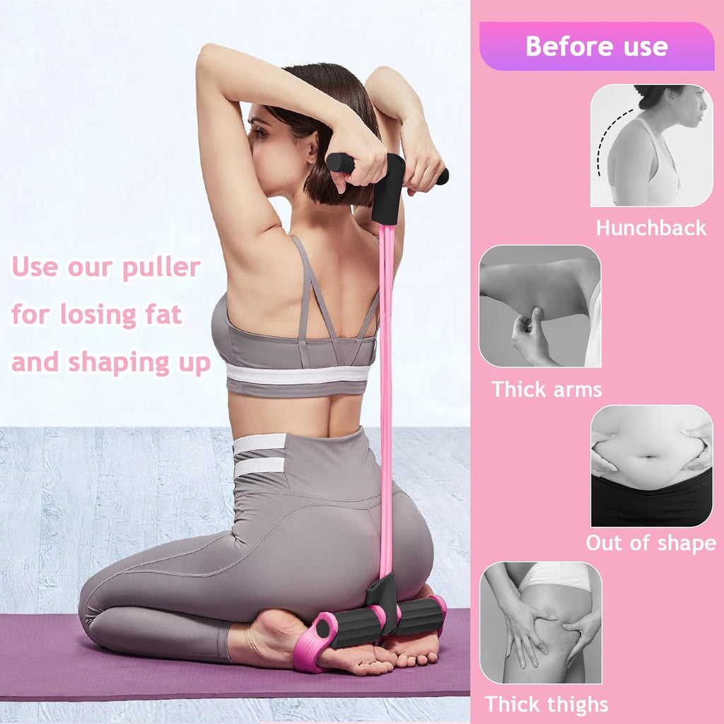 Skiennix Resistance Bands - Multifunctional Elastic Yoga Pedal Puller for Total Body Toning | 6 Tubes