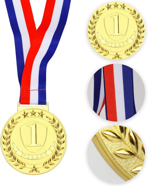 Abaokai Olympic Style Winner Medals - Gold, Silver, Bronze Awards | 3 Inches for Competitions & Parties