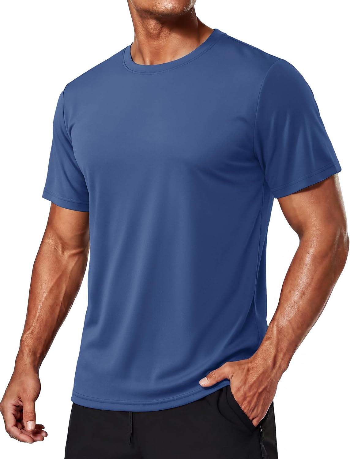 TACVASEN Men's Quick-Dry Athletic T-Shirts - Short Sleeve Gym Tee with Sun Protection