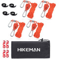Hikeman Camping Rope with Ratchet Pulley,Quick Setup Outdoor Guy Lines Adjustable Tent Tie Downs Rope Hanger for Canopy,Kayak and Canoe,Grow Light (4PCS,Orange)