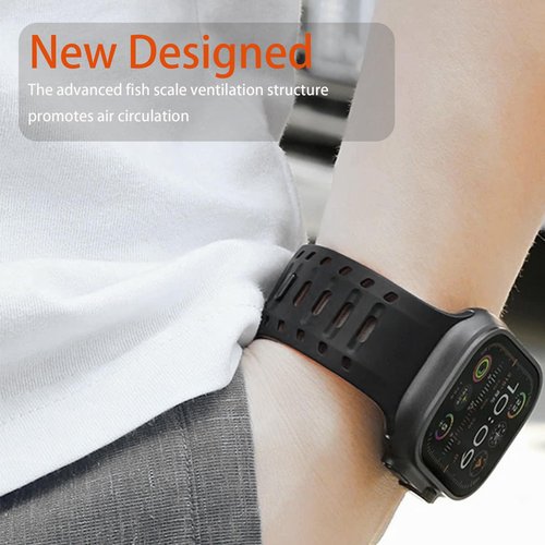 Lamshaw Compatible with Amazfit Helio Bands, New Sweat-Proof Sport Silicone, Breathable Unisex Strap Compatible with Amazfit Helio Fitness Tracker Wristband (Black)
