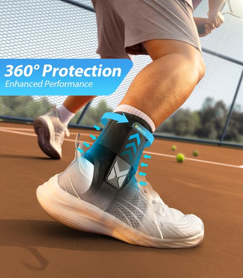 ZOELION Quick Lace Up Ankle Brace with Side Stabilizing Pads, Slim Fit Ankle Support Brace, Adjustable & Breathable Ankle Support for Men Women, Ankle Stabilizer for Sprain,Injury Recovery,Sports,M