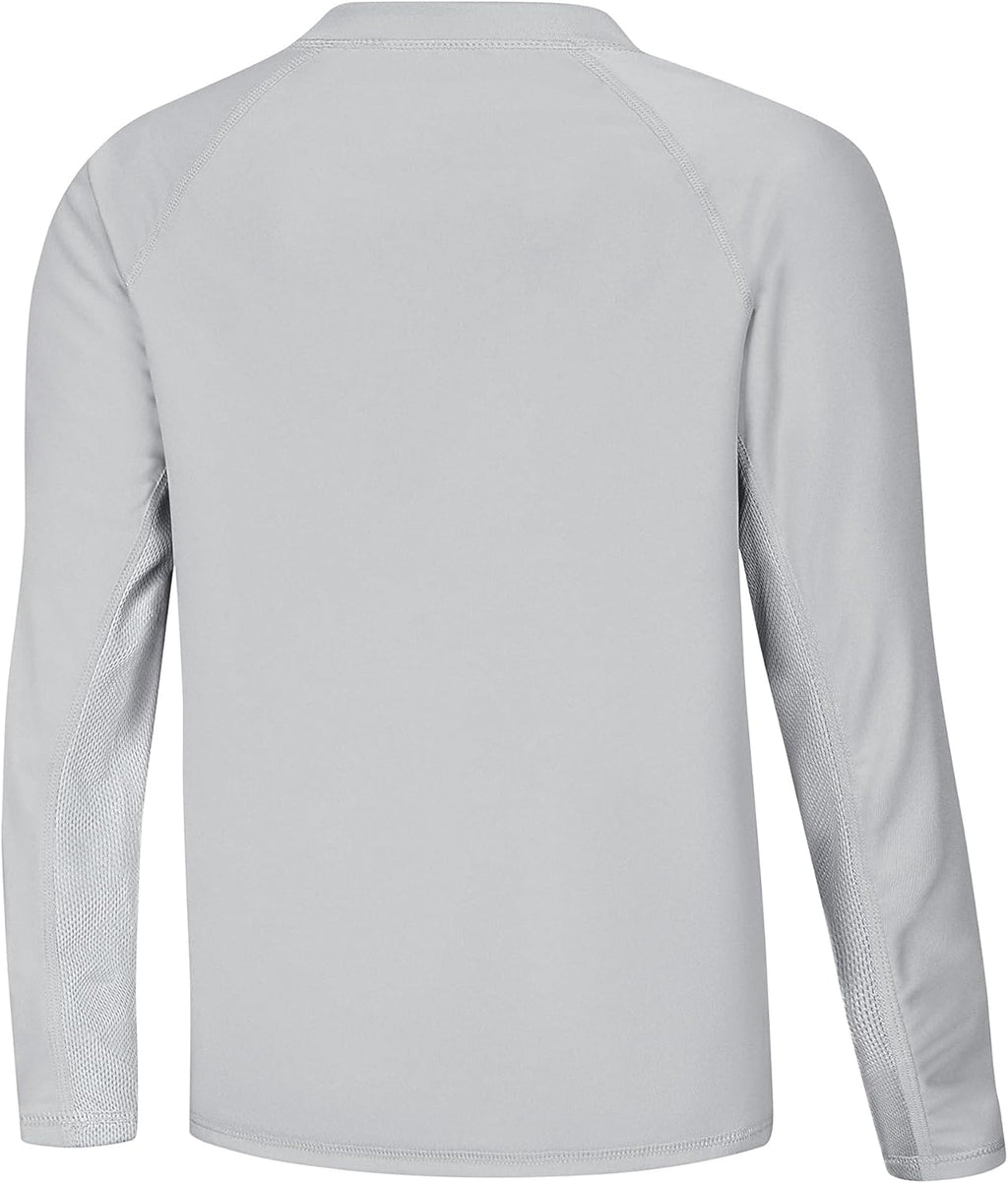Runhit Boys Swim Shirt - UPF 50+ Long Sleeve Rash Guard for Youth UV Sun Protection | Ideal for Beach & Surf