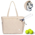 KAVIGOR Tennis Tote Bag with Shoe Compartment - Extra-Large Water-Resistant Lightweight Quilted Design for Tennis & Pickleball Gear, Holds 2-4 Rackets