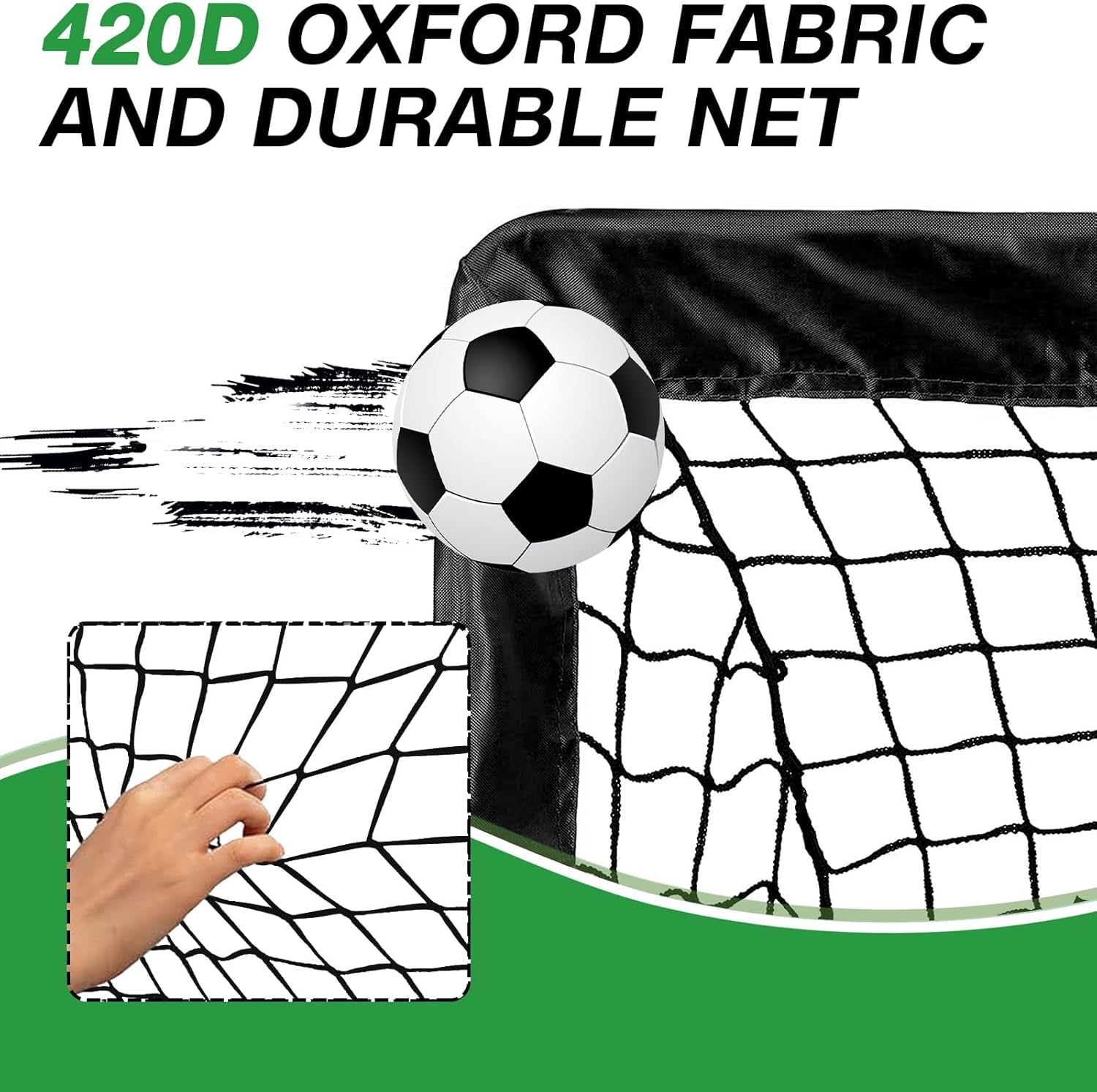 Pop Up Soccer Goals by 2 Pack - Portable 4' x 3' Soccer Net Set for Kids | Indoor & Outdoor Practice with Carrying Bag & Ground Pegs