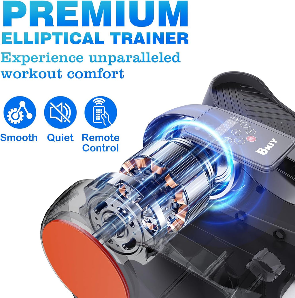 Under Desk Elliptical Machine - Electric Mini Elliptical for Home Exercise | 12-Speed Touch Screen & Remote Control