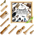 ZDH 9-Piece Wooden Bird Call Set - Handcrafted Bird Calls in Acrylic Box for Birdwatchers & Nature Lovers