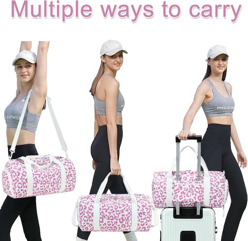 BLUBOON Duffle Bag - Cute Gym Bag for Girls with Shoes Compartment & Waterproof Design | Ideal for Travel
