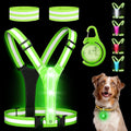 Skiennix LED Reflective Vest | High Visibility Safety Gear for Running, Cycling & Dog Walking - Adjustable Fit for All Sizes