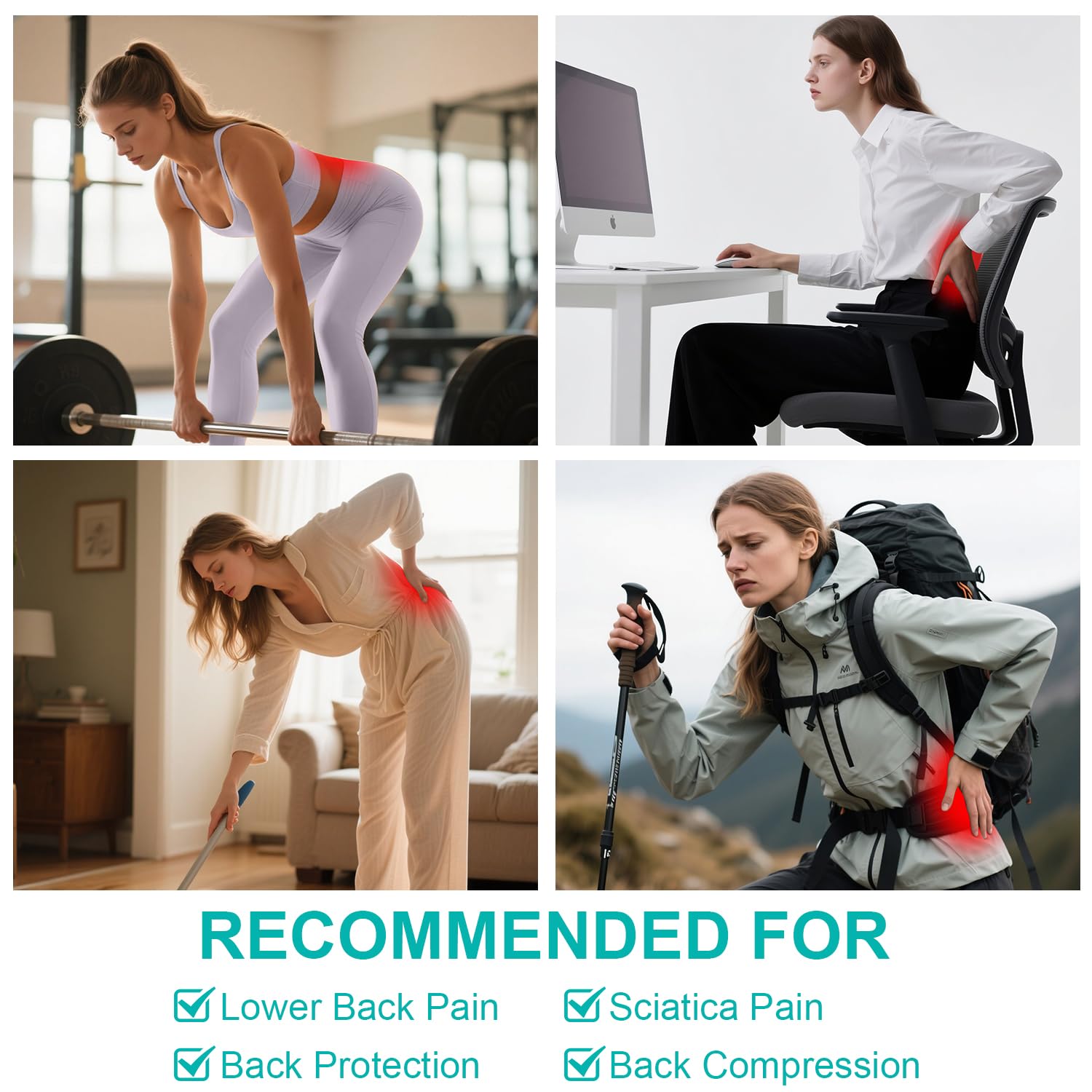 Ultra Thin Lumbar Support Brace - Lightweight Back Pain Relief Belt for Men & Women | Breathable Mesh Design