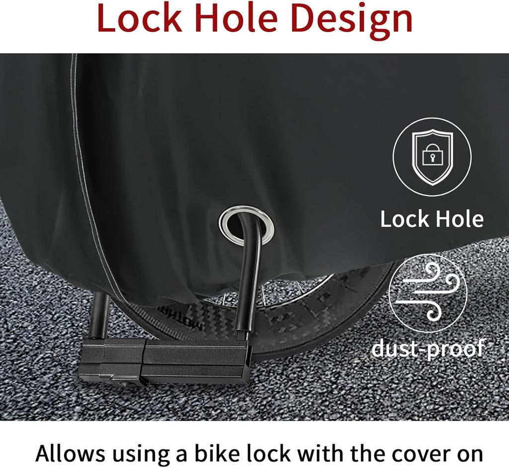 REDRICH Heavy Duty Bike Cover - Waterproof 3-Bike Storage Solution with Lock Holes | UV & Wind Resistant 420D Oxford Material