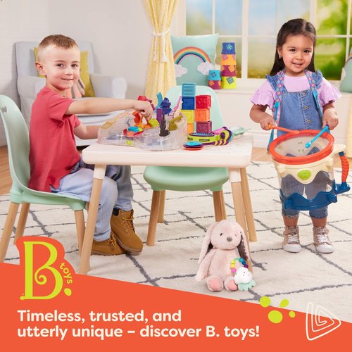 B. toys – Teeter Toddler – Kids Wobble Balance Board & Chair – Furniture For Toddlers – Montessori – Inspired Design – Detachable Pillow – 3+ Years
