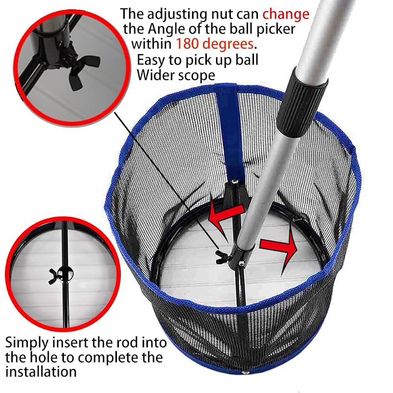 TNZMART Adjustable Ping Pong Ball Picker Type 2 – Portable Table Tennis Ball Collector