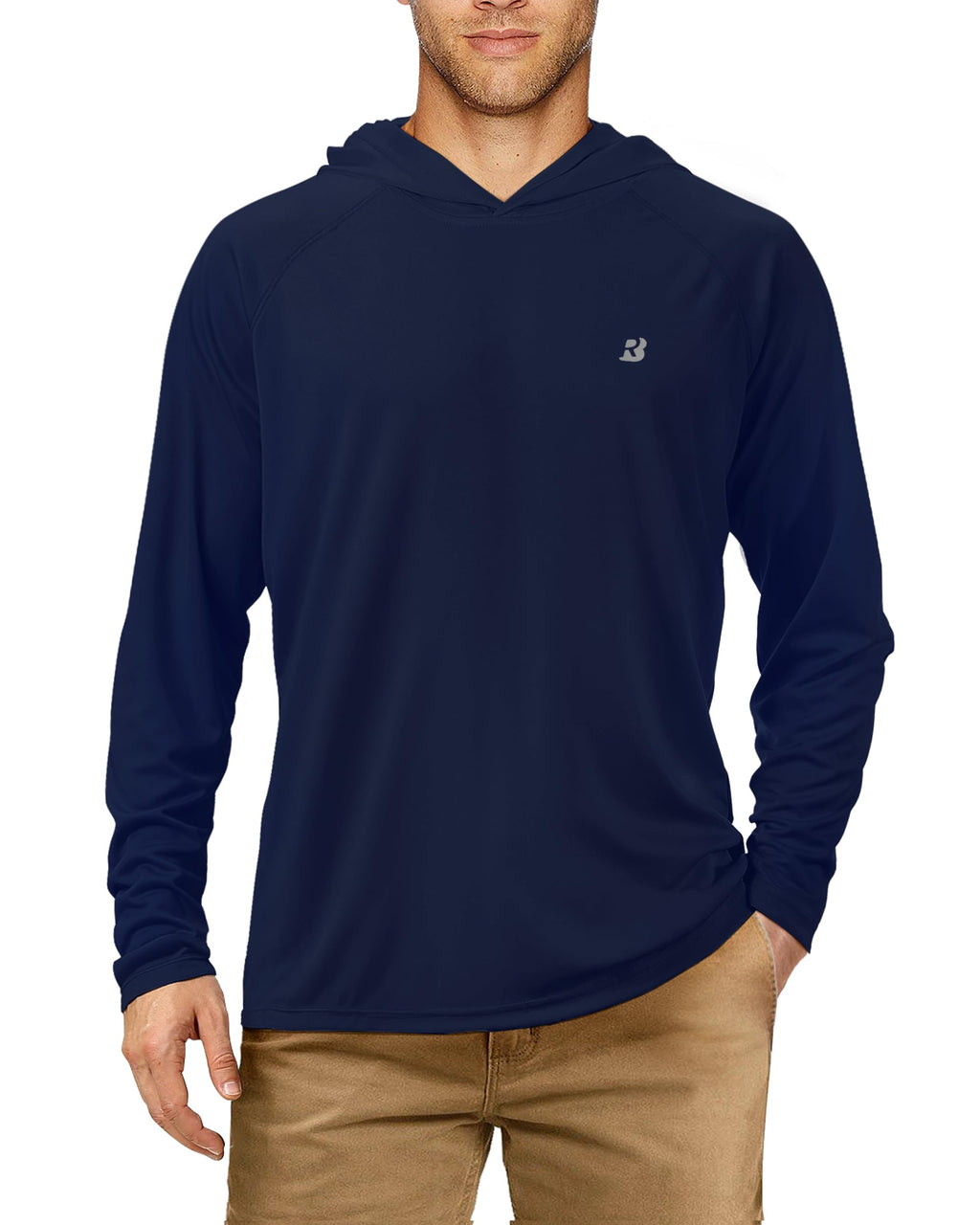 Roadbox Men's Sun Protection Long Sleeve Hoodie UPF 50+ Outdoor UV Fishing Shirts (XX-Large)