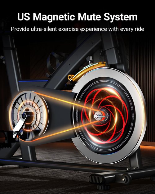 HARISON Exercise Bike - Magnetic Stationary Indoor Cycling Bike with Adjustable Resistance & 380lb Capacity