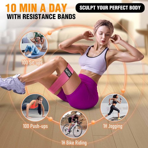 Fabric Resistance Bands by Skiennix - Versatile Exercise Bands for Glutes, Legs & Home Workouts