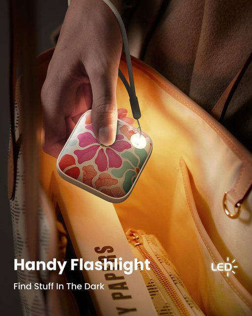 Gaiatop Rechargeable Hand Warmers, 4000mAh Double-Sided Hot Hands with 3 Heat Settings, Light and Strap, Cute Portable Pocket Electric Heater, Stocking Stuffers Reusable Outdoor Gifts for Women Men