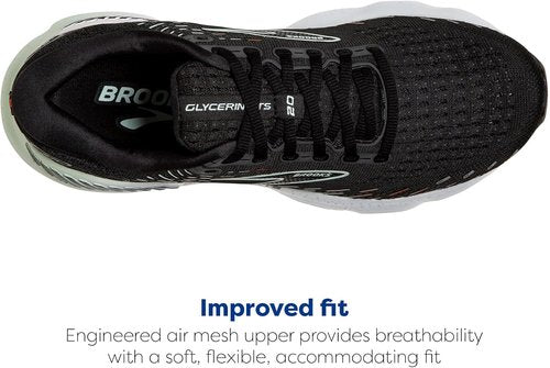 Brooks Women's Glycerin GTS 20 Supportive Running Shoes - Black/Red/Opal | Size 5 Medium