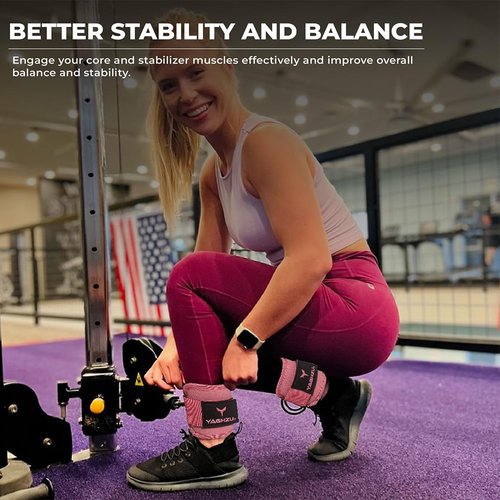 Ankle Straps for Cable Machines Women, Glute Kickback Cable Machine Attachments, Gym Ankle Cuffs, Wrist Cuffs for Workout, Leg Training Accessory, Fitness Gear for Home or Gym