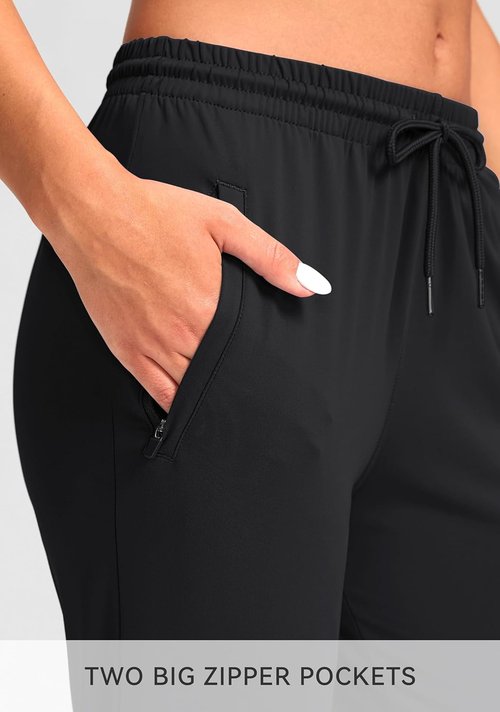 G Gradual Women's Joggers - Tapered Sweatpants with Zipper Pockets for Running & Lounge | Comfortable Fit