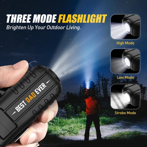 WEARXI Fathers Day Dad Gifts for Dad Husband, Electric Lighters Gifts for Men Dad Him, Mens Gifts for Him/Boyfriend, Camping Essentials (Best Dad Ever Special Version)