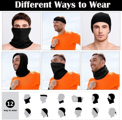 Geyoga UV Protection Neck Gaiter - 6-Piece Cooling Scarf Set for Summer | Breathable Face Mask