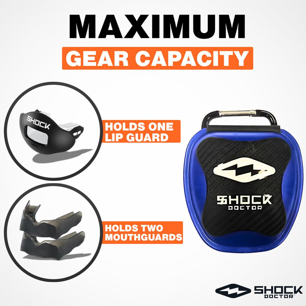 Shock Doctor Mouth Guard Case - Ventilated Storage for Adult & Youth Mouthguards | Universal Fit