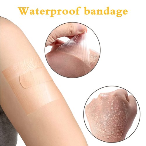 Tattoo Aftercare Waterproof Bandages, 4 Inch x 10.94 Yard- Transparent Stretch Adhesive Shield Bandage, Tattoo Supply Wrap Second Skin Clear Dressing Film for Swimming Showering