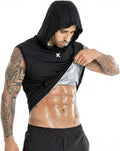 Kewlioo Hooded Sauna Shirt - Heat-Trapping Pullover Sweat Vest for Men | Ideal for Cardio & Exercise
