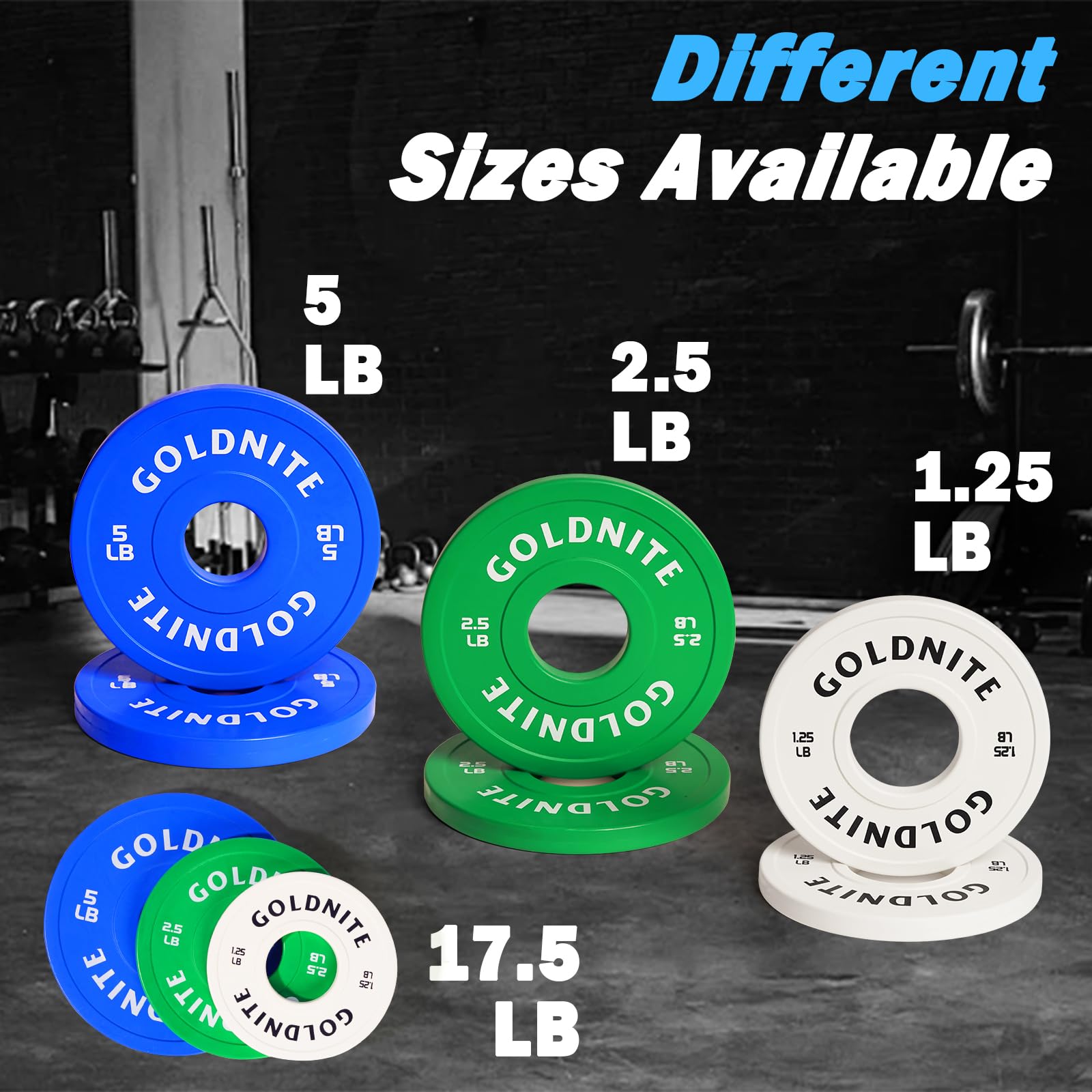 GOLDNITE Fractional Micro Weight Plates Set of 8 Weight Plate Micro Plates 0.25LB 0.5LB 0.75LB 1 LB for Olympic Barbells for Strength Training Micro Plates Weight Plate
