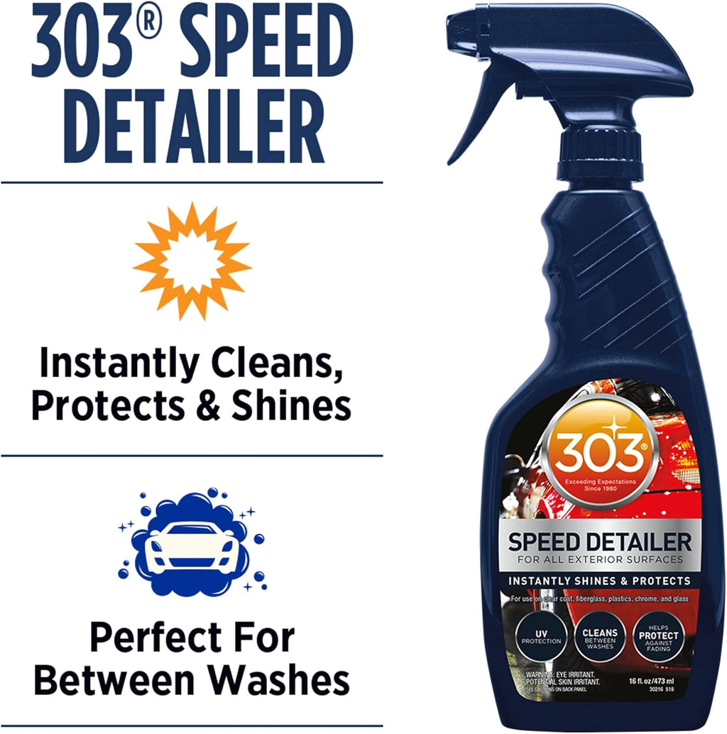 303 Products Speed Detailer - Instantly Shine & Protect Automotive Surfaces - UV Protection, 16 fl. oz.