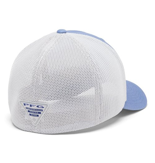Columbia Unisex PFG Hooks Mesh Ball Cap, Bluebell/Cool Grey, Small/Medium