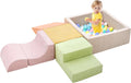 Skiennix Toddler Climbing Toys - 5-Piece Foam Blocks Play Set with Ball Pit | Indoor Soft Play Gym
