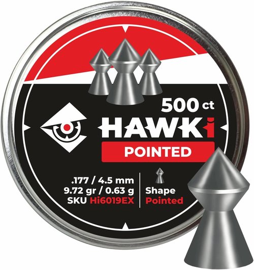 Hawki Airgun Pellets - Precision Target Shooting & Hunting | 500 Count Pack