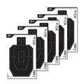 Allen Company EZ Aim Paper Shooting Targets, IPSC Silhouette, Peel Away Target Pad, 12" W x 18" H, 50-Pack, Black/White