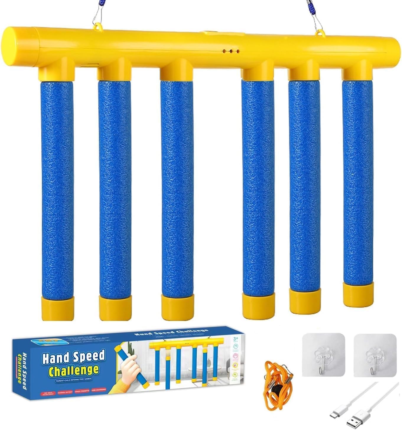 RVOGJP Reflex Drop Sticks Game - Hand-Eye Coordination Training Toy with 3 Adjustable Speed Modes | Fun for Kids & Adults