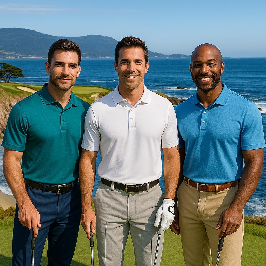 Skiennix Golf Polos for Men - Dry Fit Short Sleeve Shirts in Regular & Big/Tall Sizes