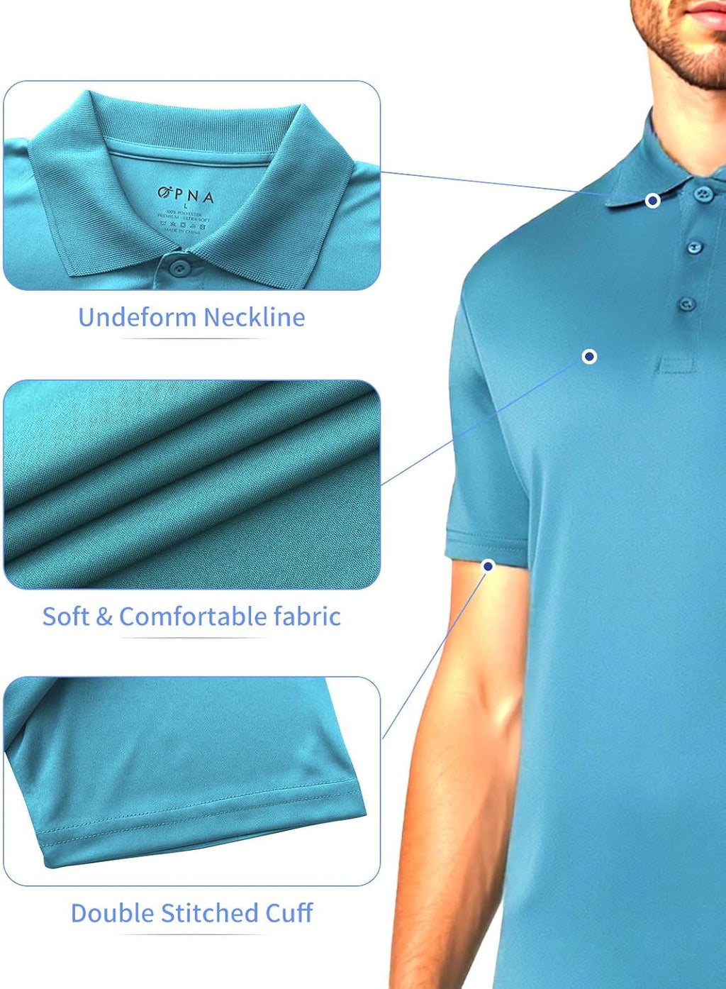 Skiennix Golf Shirts for Men - Dry Fit Short Sleeve Polos in Regular & Big/Tall Sizes